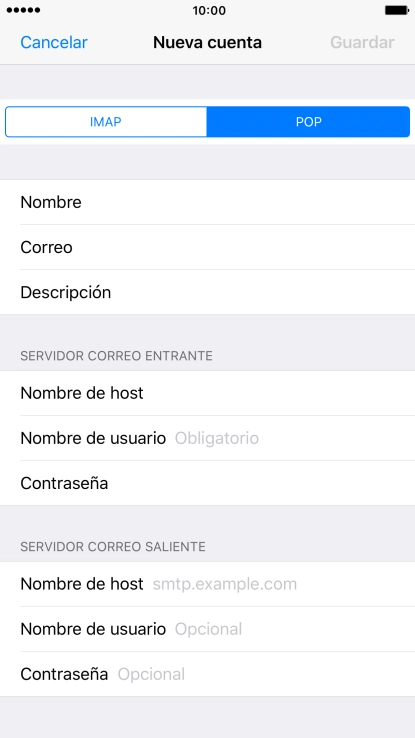 Pulsa Nombre de usuario e introduce el nombre de usuario de tu cuenta de correo electrónico. Pulsa Nombre de usuario e introduce el nombre de usuario de tu cuenta de correo electrónico.