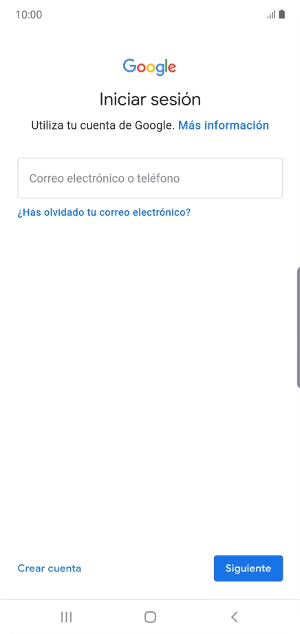 Si no tienes una cuenta de Google, pulsa Crear cuenta y sigue las indicaciones de la pantalla para ver cómo crear una cuenta nueva. Si no tienes una cuenta de Google, pulsa Crear cuenta y sigue las indicaciones de la pantalla para ver cómo crear una cuenta nueva.