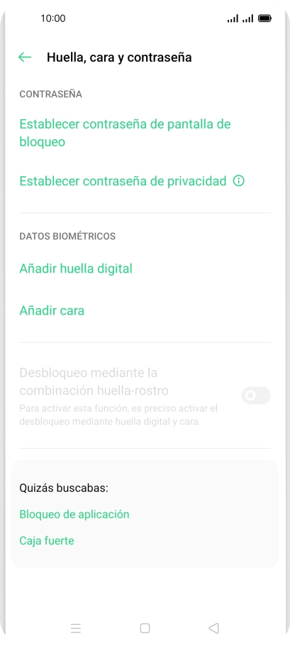 Pulsa Añadir huella digital. Pulsa Añadir huella digital.