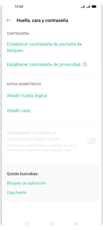 Pulsa Añadir huella digital. Pulsa Añadir huella digital.
