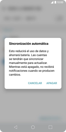 Si desactivas la función, pulsa APAGAR.