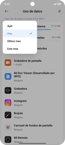 Pulsa el ajuste deseado. Pulsa el ajuste deseado.
