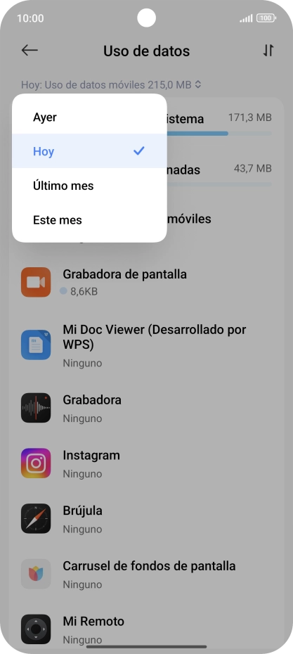 Pulsa el ajuste deseado. Pulsa el ajuste deseado.