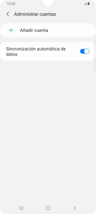 Pulsa Añadir cuenta. Pulsa Añadir cuenta.