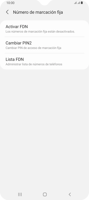 Pulsa Activar FDN.