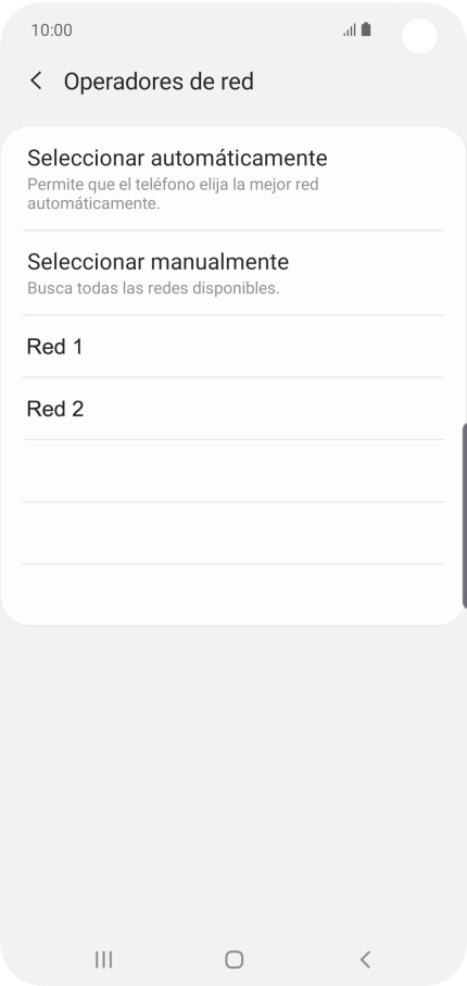 Pulsa la red deseada. Pulsa la red deseada.