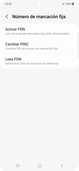 Pulsa Activar FDN.