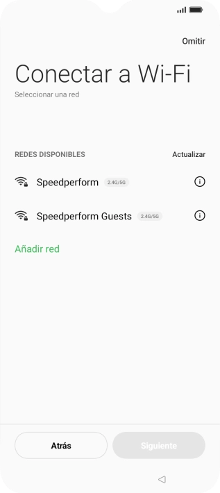 Pulsa la red deseada. Pulsa la red deseada.
