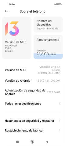Pulsa Versión de MIUI. Pulsa Versión de MIUI.