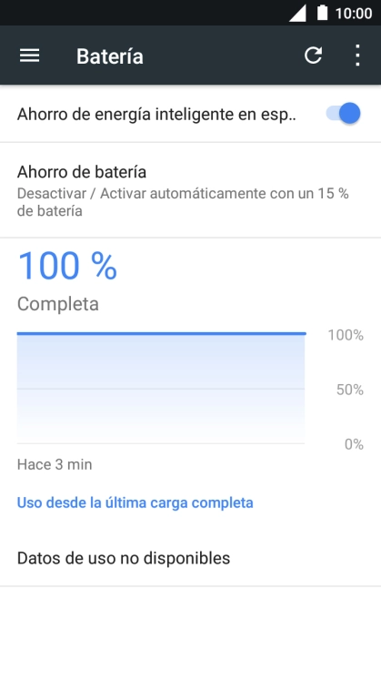Pulsa Ahorro de batería. Pulsa Ahorro de batería.