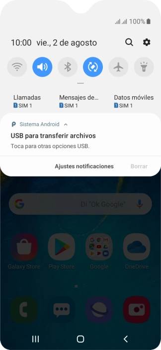 Pulsa Toca para otras opciones USB.. Pulsa Toca para otras opciones USB..