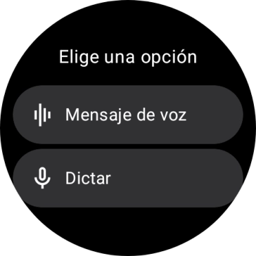 Pulsa el ajuste deseado y sigue la indicaciones de la pantalla para grabar y enviar la respuesta deseada. Pulsa el ajuste deseado y sigue la indicaciones de la pantalla para grabar y enviar la respuesta deseada.