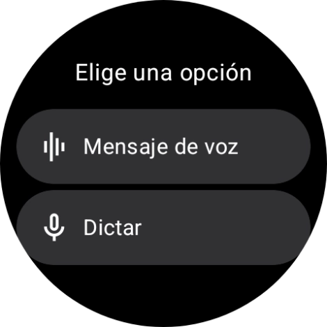 Pulsa el ajuste deseado y sigue la indicaciones de la pantalla para grabar y enviar la respuesta deseada. Pulsa el ajuste deseado y sigue la indicaciones de la pantalla para grabar y enviar la respuesta deseada.
