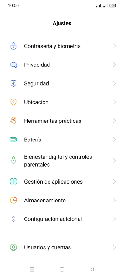 Pulsa Contraseña y biometría.