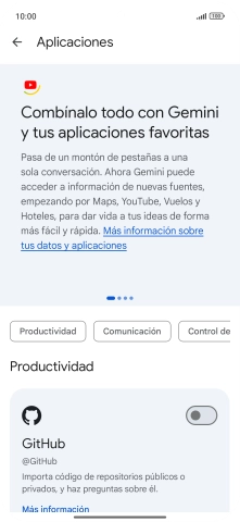 Pulsa el indicador junto a la extensión deseada para activar la función. Pulsa el indicador junto a la extensión deseada para activar la función.