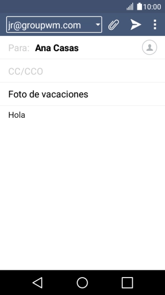 Pulsa el icono de anexos. Pulsa el icono de anexos.