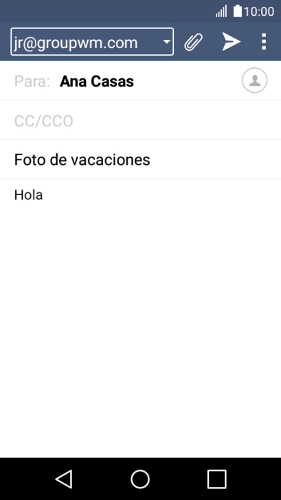 Pulsa el icono de anexos. Pulsa el icono de anexos.