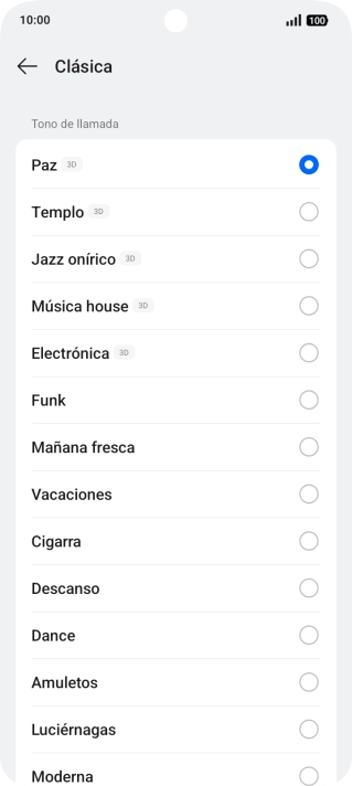 Pulsa los timbres de llamada deseados para escucharlos. Pulsa los timbres de llamada deseados para escucharlos.