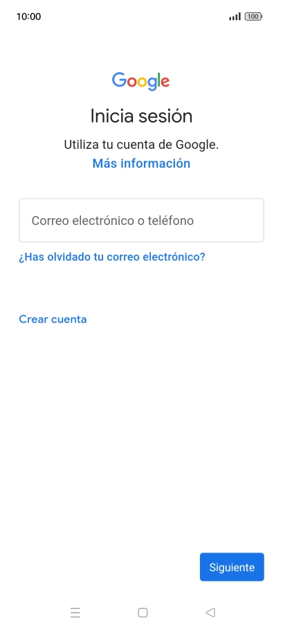 Si no tienes una cuenta de Google, pulsa Crear cuenta y sigue las indicaciones de la pantalla para ver cómo crear una cuenta nueva. Si no tienes una cuenta de Google, pulsa Crear cuenta y sigue las indicaciones de la pantalla para ver cómo crear una cuenta nueva.