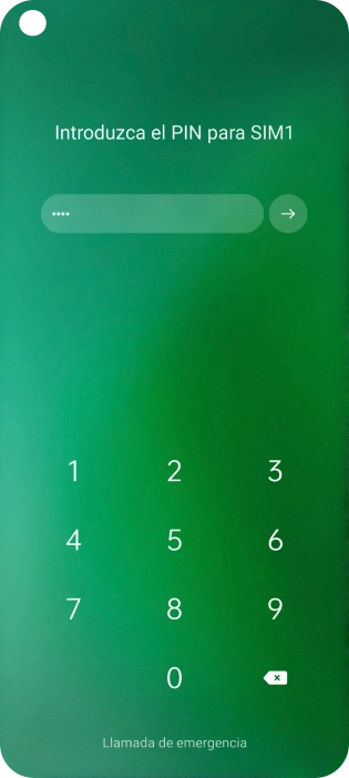 Si lo solicita el teléfono, introduce el código PIN y pulsa el icono de aceptar. Si lo solicita el teléfono, introduce el código PIN y pulsa el icono de aceptar.