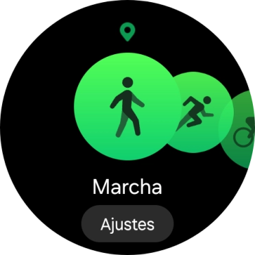 Desliza el dedo hacia la derecha o hacia la izquierda para seleccionar la actividad deseada. Desliza el dedo hacia la derecha o hacia la izquierda para seleccionar la actividad deseada.