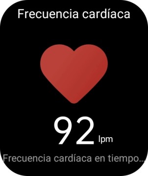 Desliza el dedo hacia arriba por la pantalla para ver una vista detallada de las mediciones de tu pulso.