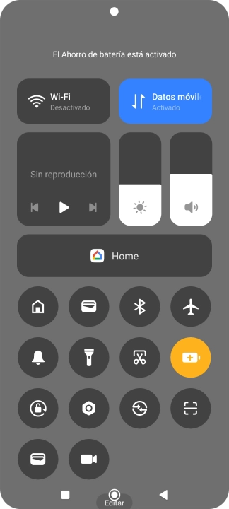 Pulsa la tecla de inicio para terminar y regresar a la pantalla de inicio. Pulsa la tecla de inicio para terminar y regresar a la pantalla de inicio.