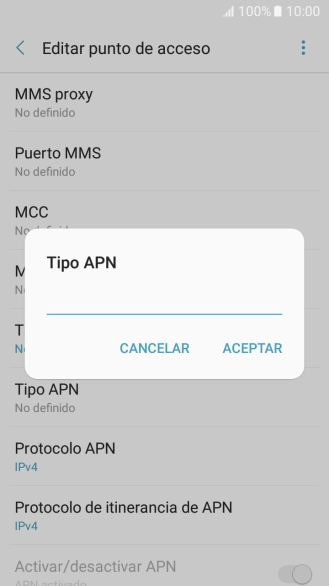 Introduce default y pulsa ACEPTAR. Introduce default y pulsa ACEPTAR.