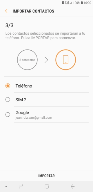 Pulsa IMPORTAR. Pulsa IMPORTAR.