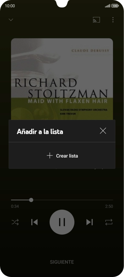 Pulsa Crear lista. Pulsa Crear lista.