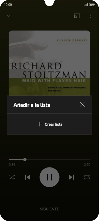 Pulsa Crear lista. Pulsa Crear lista.