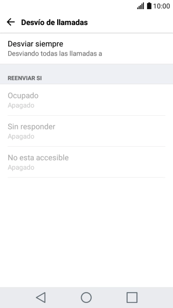Pulsa el tipo de desvío deseado. Pulsa el tipo de desvío deseado.