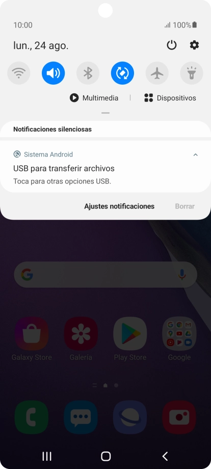 Pulsa Toca para otras opciones USB.. Pulsa Toca para otras opciones USB..