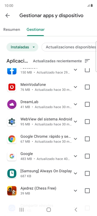 Pulsa la app deseada. Pulsa la app deseada.