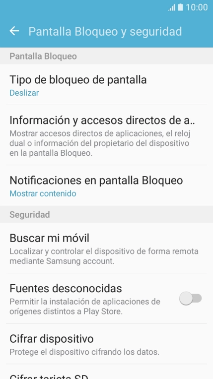 Pulsa Tipo de bloqueo de pantalla. Pulsa Tipo de bloqueo de pantalla.