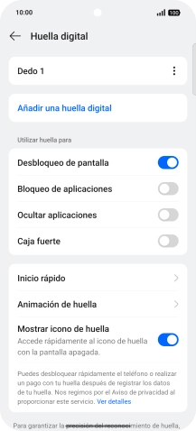 Pulsa los indicadores para activar o desactivar los ajustes deseados. Pulsa los indicadores para activar o desactivar los ajustes deseados.