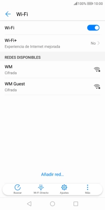 Pulsa la red wifi deseada.