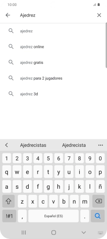 Introduce el nombre del tema o de la app y pulsa el icono de búsqueda. Introduce el nombre del tema o de la app y pulsa el icono de búsqueda.