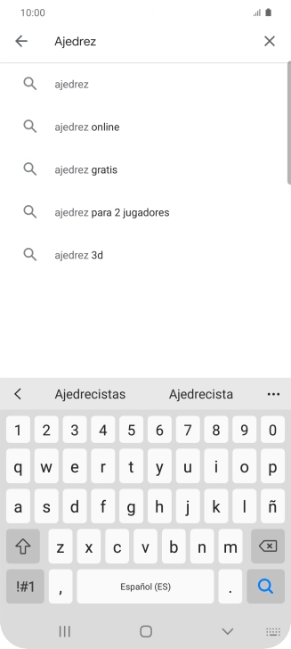 Introduce el nombre del tema o de la app y pulsa el icono de búsqueda. Introduce el nombre del tema o de la app y pulsa el icono de búsqueda.