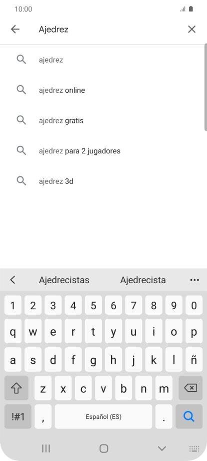 Introduce el nombre del tema o de la app y pulsa el icono de búsqueda. Introduce el nombre del tema o de la app y pulsa el icono de búsqueda.