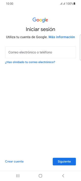 Si no tienes una cuenta de Google, pulsa Crear cuenta y sigue las indicaciones de la pantalla para ver cómo crear una cuenta nueva. Si no tienes una cuenta de Google, pulsa Crear cuenta y sigue las indicaciones de la pantalla para ver cómo crear una cuenta nueva.