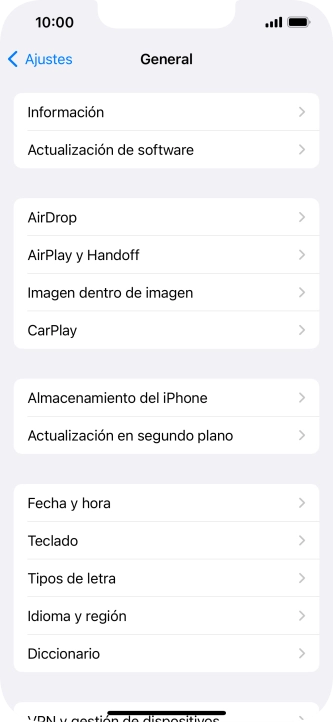 Pulsa Actualización de software. Si hay una versión de software nueva disponible, aparecerá ahora en la pantalla. Sigue las indicaciones de la pantalla para actualizar el software del teléfono. Pulsa Actualización de software. Si hay una versión de software nueva disponible, aparecerá ahora en la pantalla. Sigue las indicaciones de la pantalla para actualizar el software del teléfono.