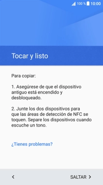 Sigue las indicaciones de la pantalla para transferir contenido desde el otro teléfono y finalizar la activación de tu teléfono. Sigue las indicaciones de la pantalla para transferir contenido desde el otro teléfono y finalizar la activación de tu teléfono.