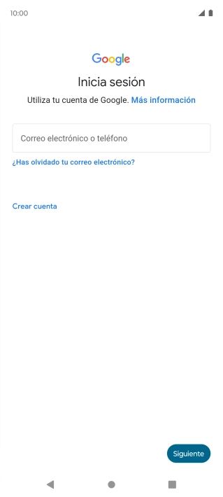 Si no tienes una cuenta de Google, pulsa Crear cuenta y sigue las indicaciones de la pantalla para ver cómo crear una cuenta nueva. Si no tienes una cuenta de Google, pulsa Crear cuenta y sigue las indicaciones de la pantalla para ver cómo crear una cuenta nueva.
