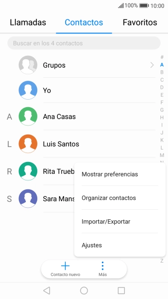 Pulsa Importar/Exportar.