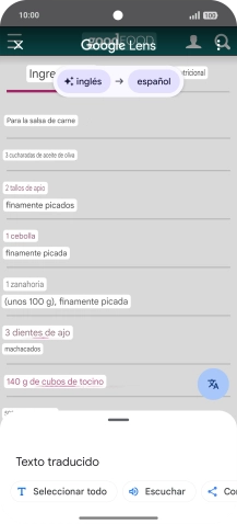 Sigue las indicaciones de la pantalla para seleccionar los ajustes de idioma deseados y utilizar la función. Sigue las indicaciones de la pantalla para seleccionar los ajustes de idioma deseados y utilizar la función.