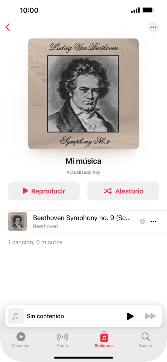 Desplázate a la categoría o a la lista de reproducción deseada y pulsa el archivo de música deseado. Desplázate a la categoría o a la lista de reproducción deseada y pulsa el archivo de música deseado.