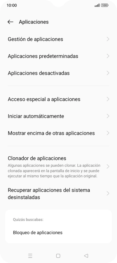 Pulsa Gestión de aplicaciones. Pulsa Gestión de aplicaciones.