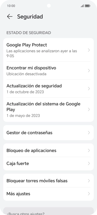 Pulsa Más ajustes.