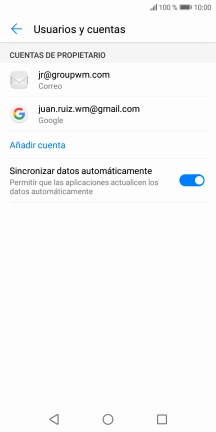 Pulsa la cuenta de correo electrónico deseada. Pulsa la cuenta de correo electrónico deseada.